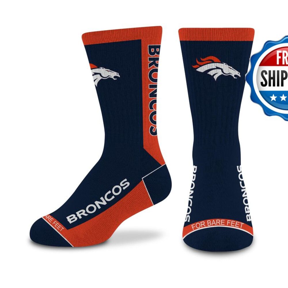 NFL Denver Broncos MVP Crew Sock Team Color Youth (one size fits all)